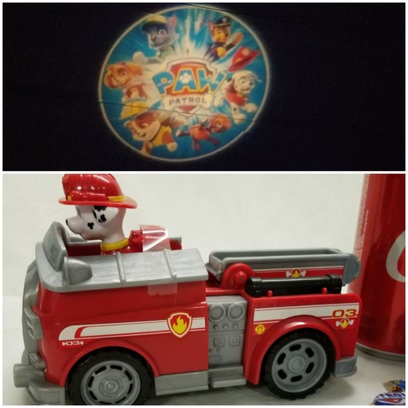 Fire Truck Paw Patrol Fire Engine Truck Dog Fireman Marshall & night light - Picture 1 of 7